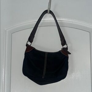 Dooney & Bourke Black Nylon with Brown Leather Vintage Purse